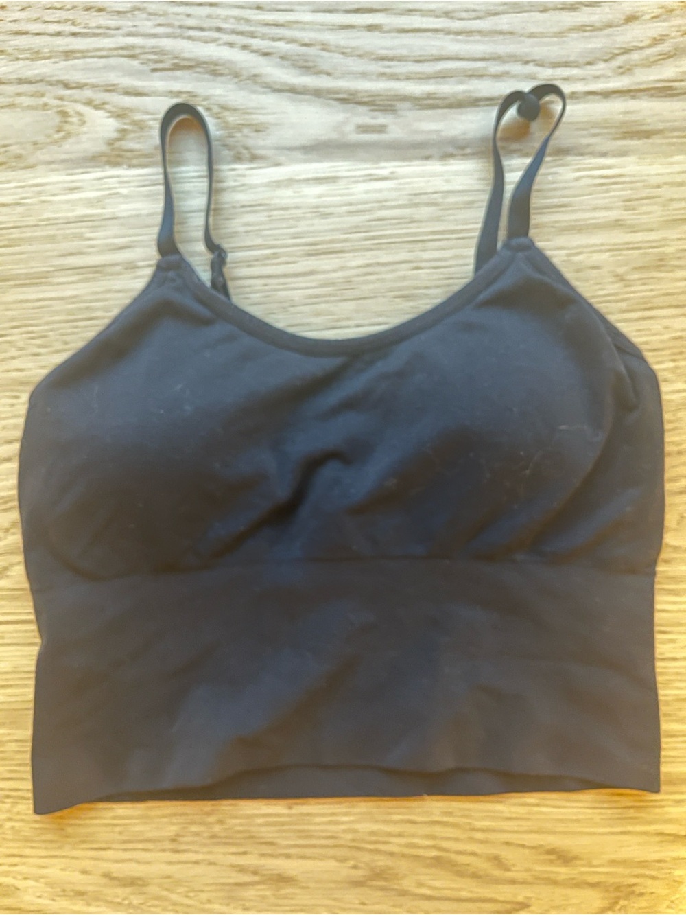 Black Seamless Crop Bralette Top